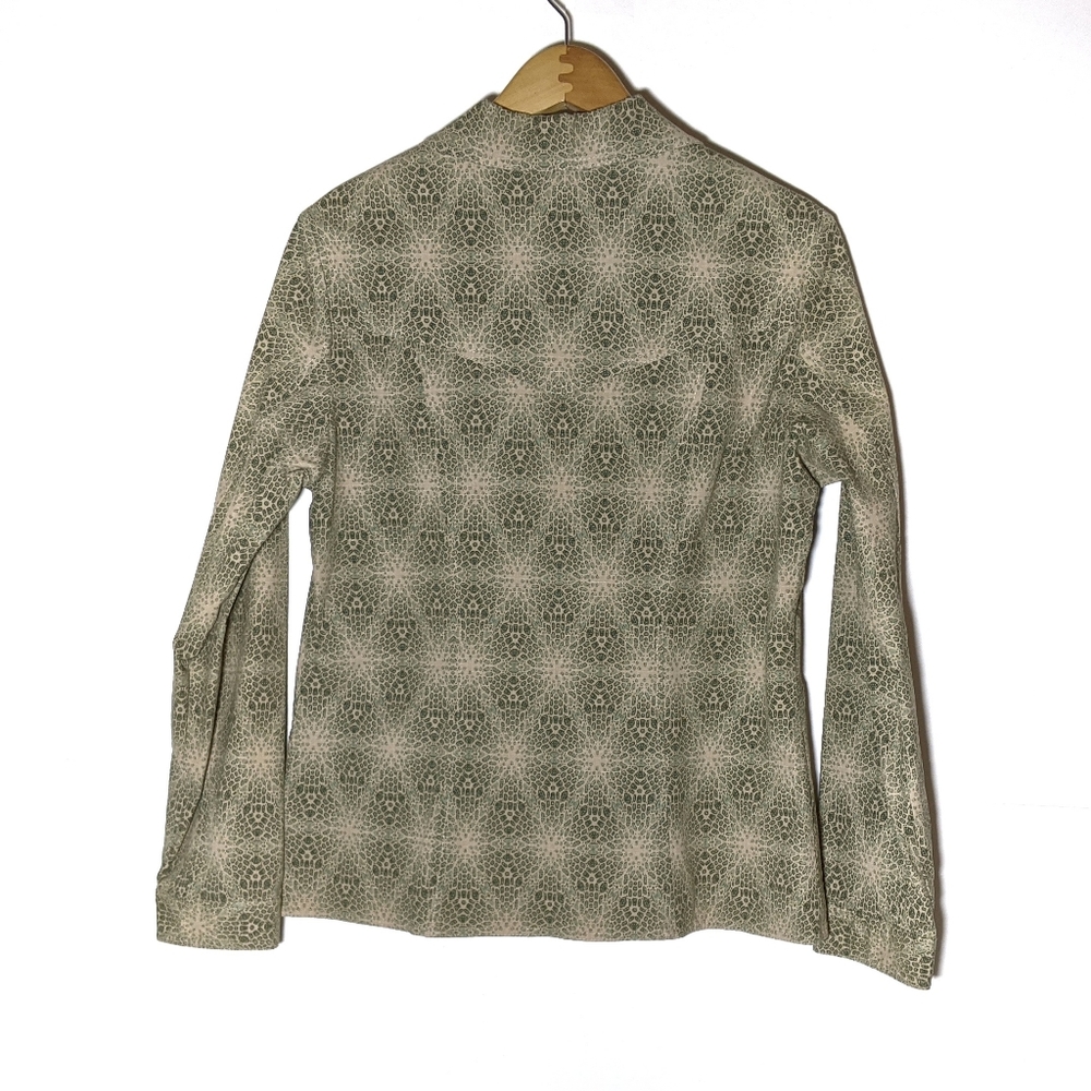 Pendleton Women's Green Floral Pattern Blazer Sz M - image 4